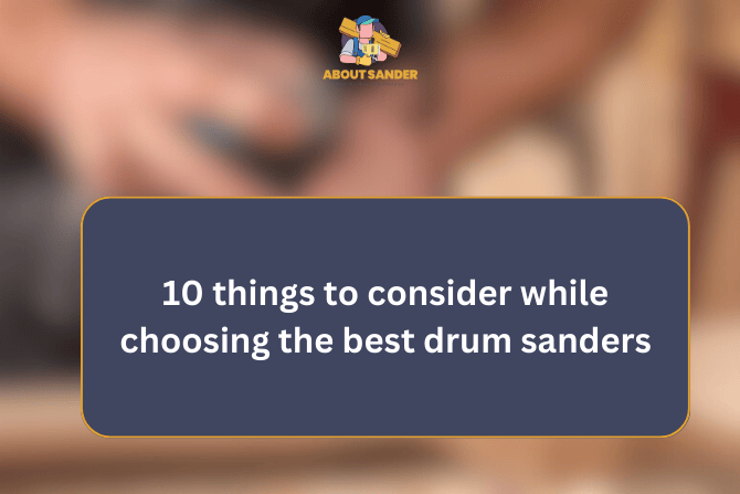 best drum sander