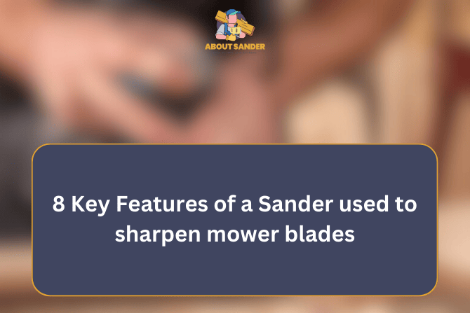Belt Sander to Sharpen Mower Blades